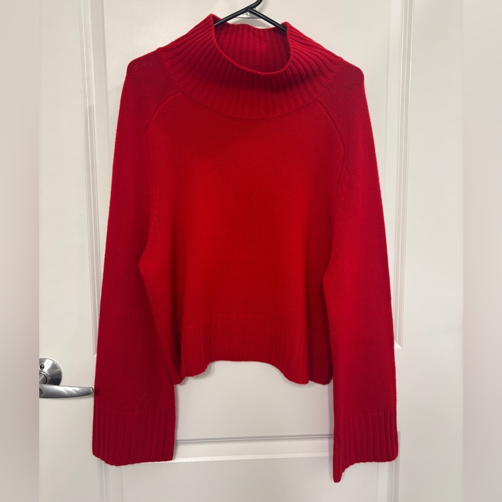Reformation Brooke Crop Cashmere Turtleneck Sweater